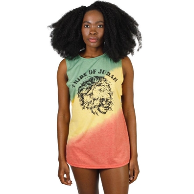 Rasta and Reggae Tribe of Judah Tie Dye Tank Top - Women's
