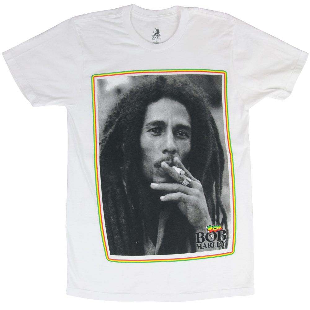 Bob Marley Lion Head Profile Black T Shirt