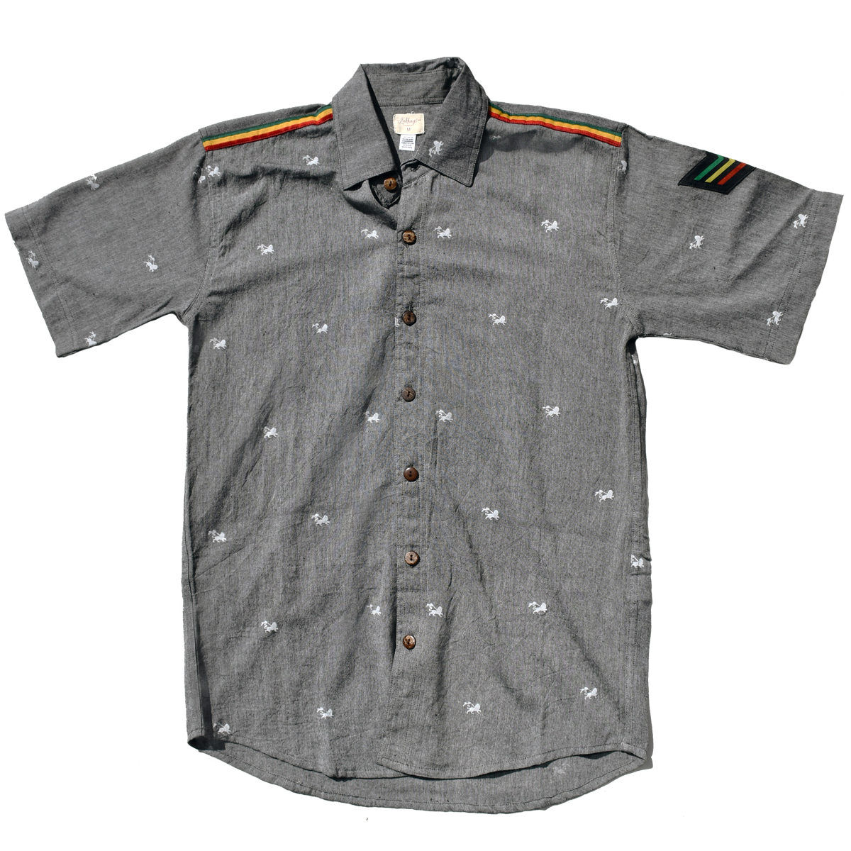 rasta button down shirts