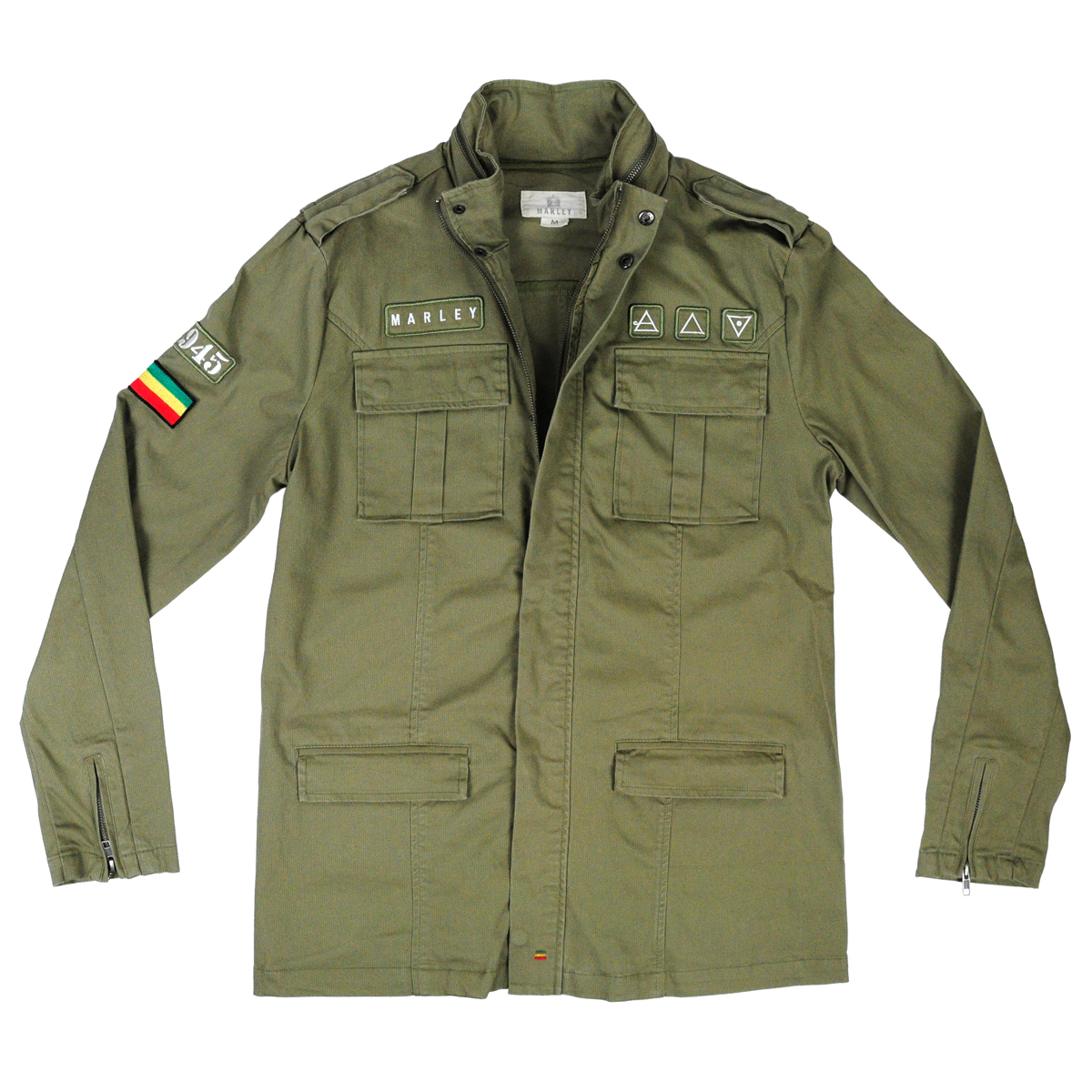Rasta Military Jacket Military Jacket Upcycled Reworked Jacket 