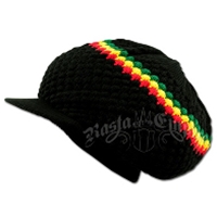 Rasta Band Brim Headwear - Black