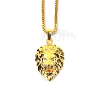 Gold Lion Head Necklace