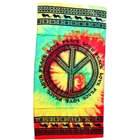 Rasta and Reggae Tribal Peace Beach Towel