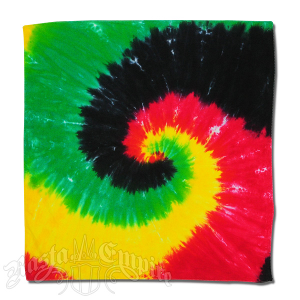 Rasta Spiral Tie-Dyed Bandana @ RastaEmpire.com