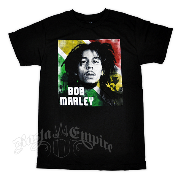 Bob Marley Limited Edition Rasta Portrait Black T-Shirt - Men's ...