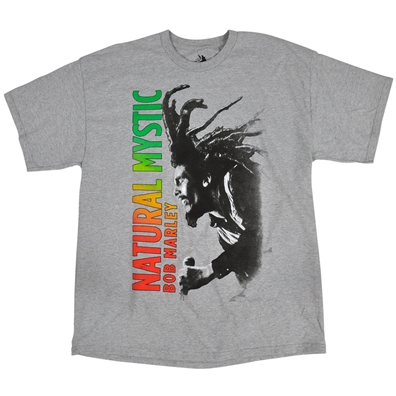 Bob Marley Bob Natural Mystic Heather Grey T-Shirt - Men's