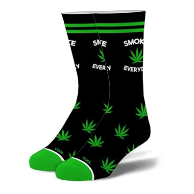 Rebel Soul Rasta Stripe Tall Socks with Hemp Leaf
