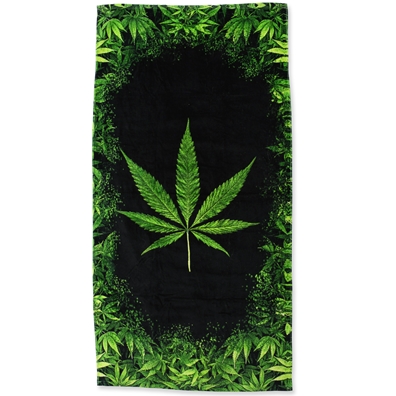 Cannabis / Weed Leaf Beach Towel