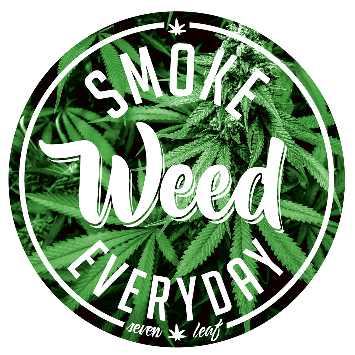 Seven Leaf Smoke Weed Everyday White T-Shirt – Men’s